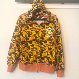 RARE A Bathing Ape BAPE X XO Shark Pullover Hoodie XL
